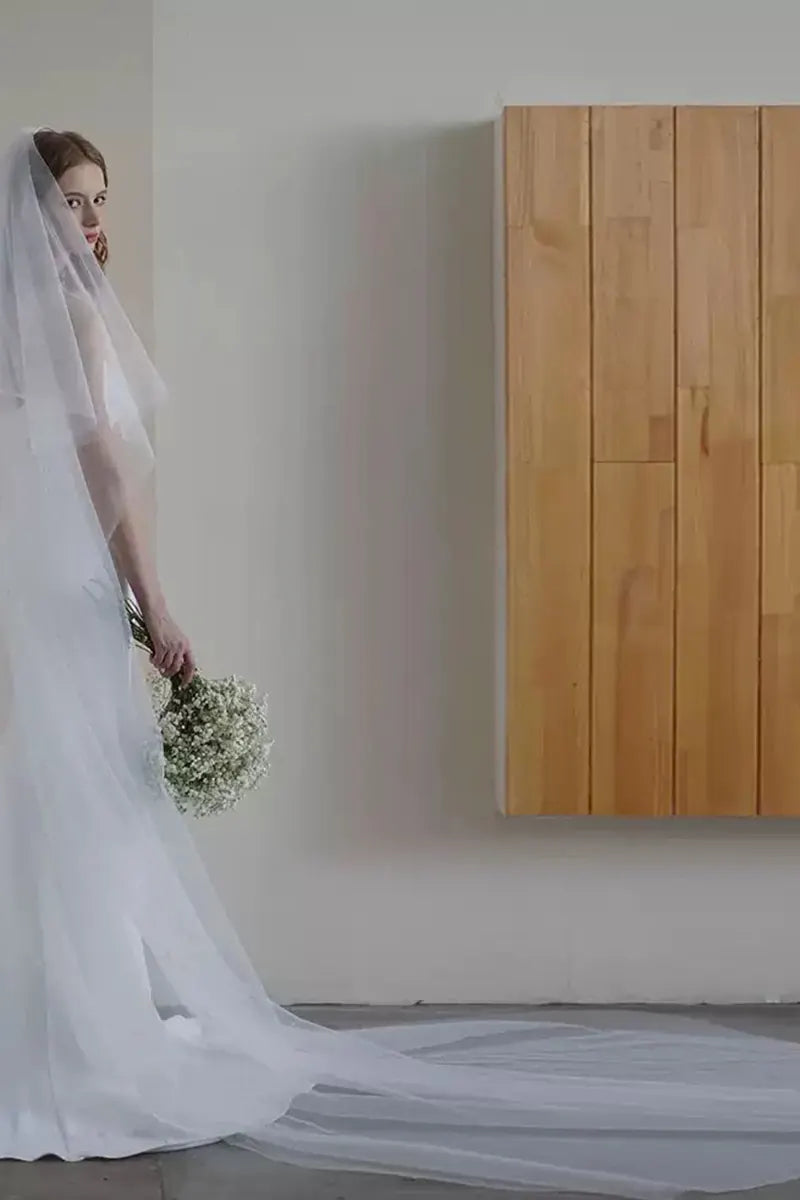 Voile de Mariée Long 300cm avec Peigne Intégré