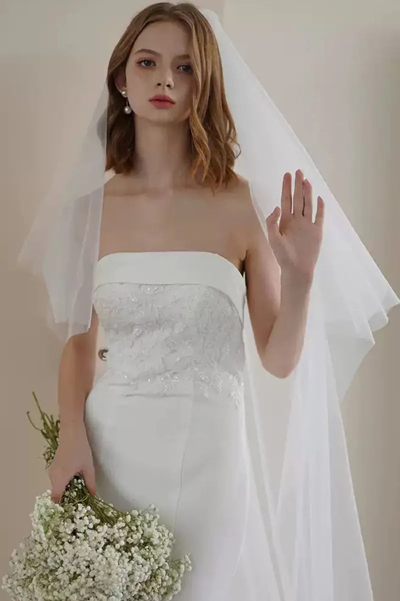 Voile de Mariée Long 300cm avec Peigne Intégré