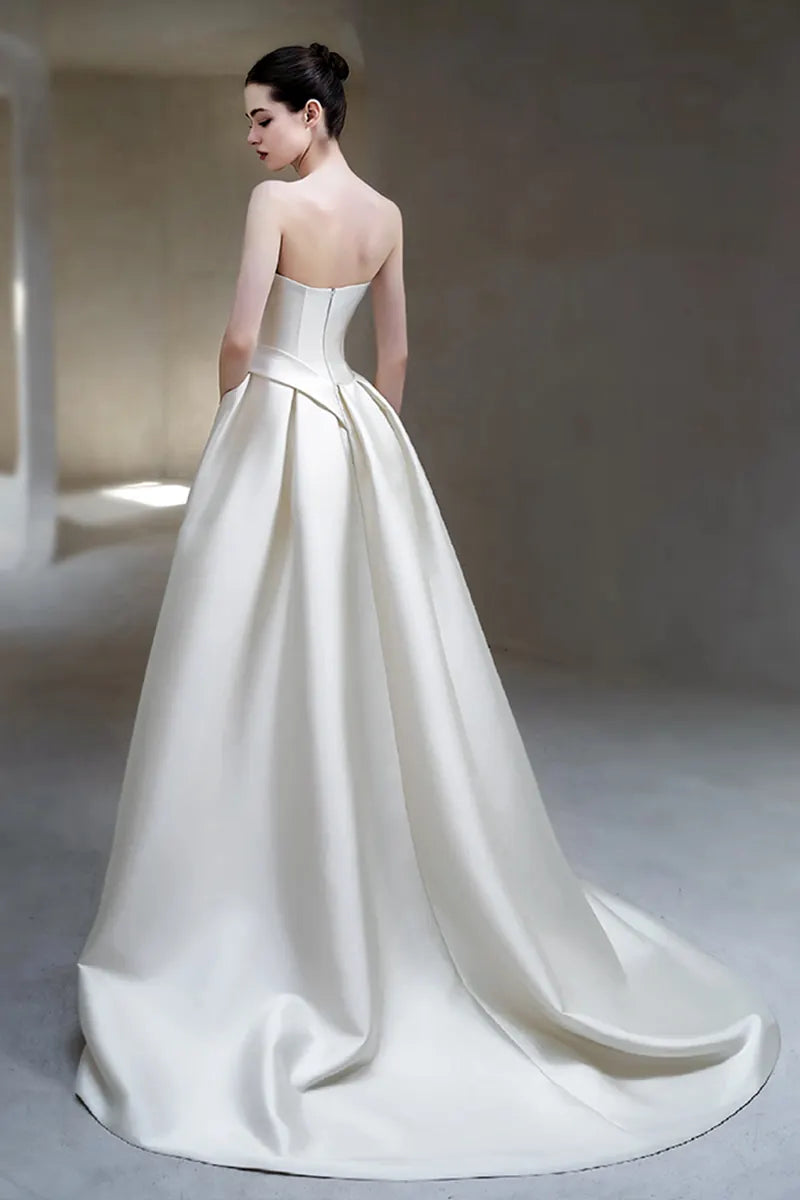 Robe Mariée Sirène Bohème Chic Dentelle et Satin - vue de dos