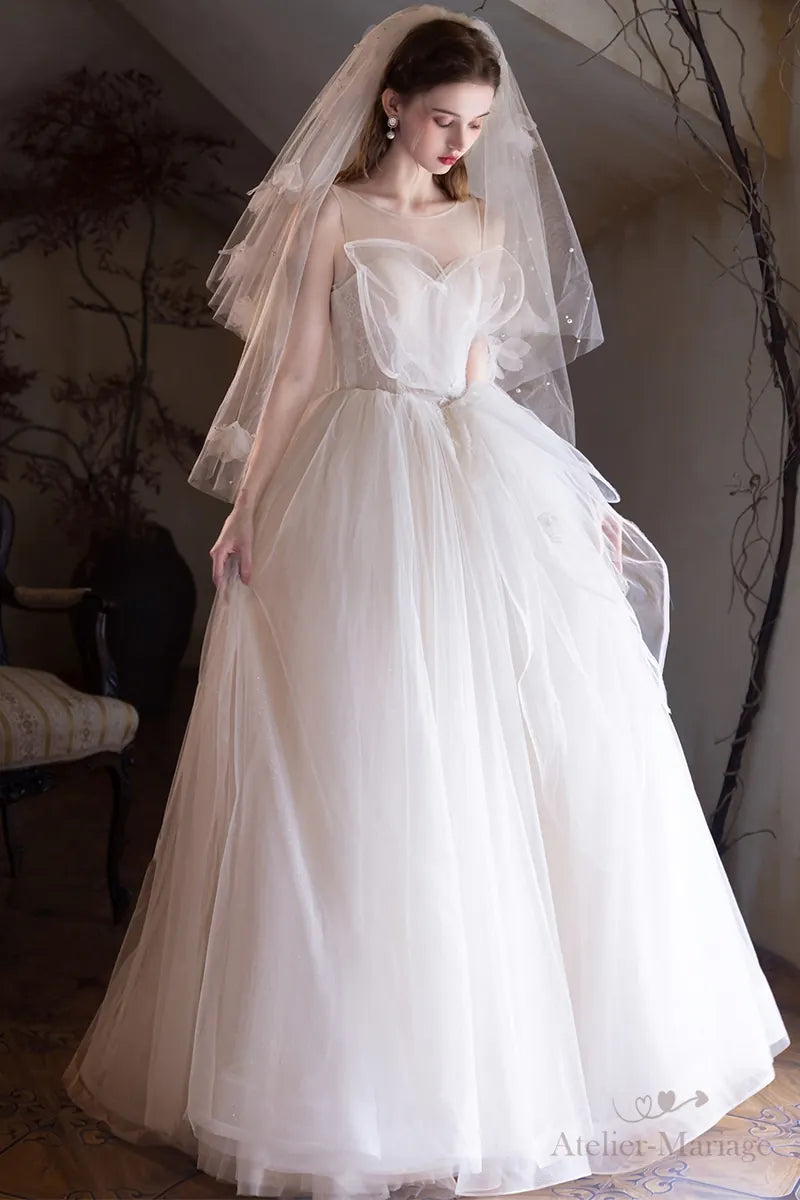 Robe Mariée de Princesse Tulle Multicouches