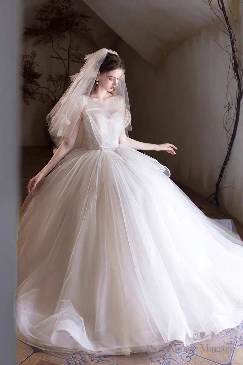 Robe Mariée de Princesse Tulle Multicouches chic