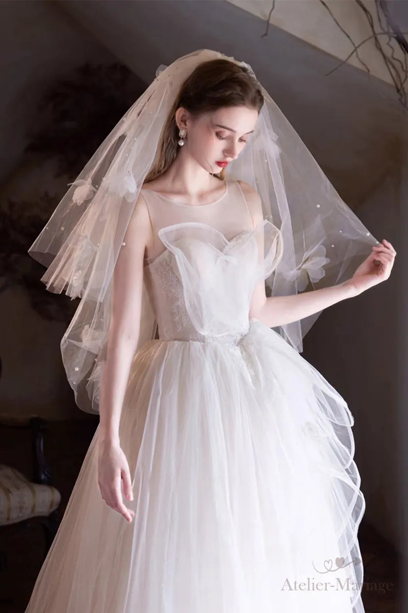 Robe Mariée de Princesse Tulle Multicouches beauty