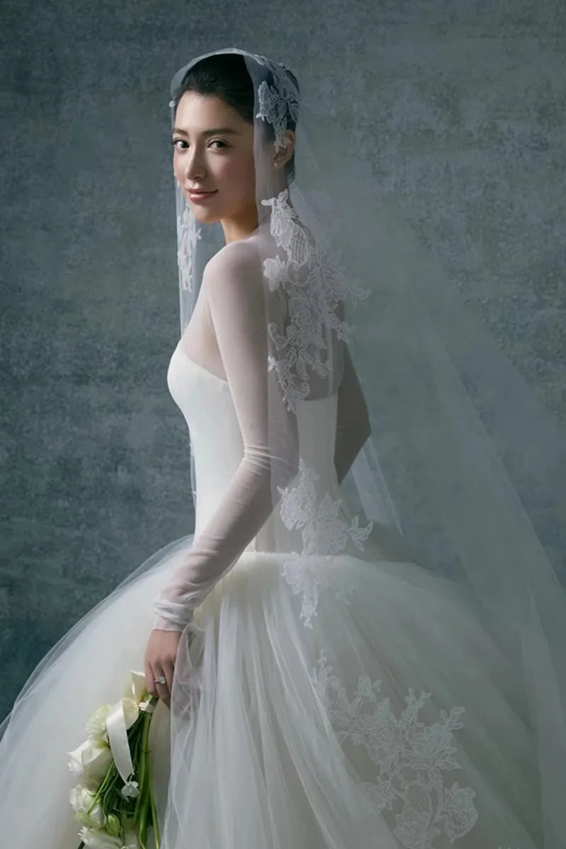 Voile Mariée Dentelle Long 3m : Magie & Photos