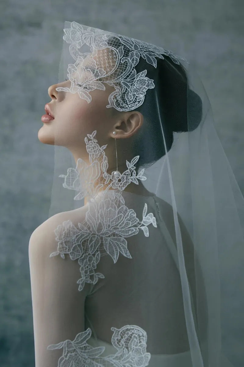 Voile Mariée Dentelle Long 3m : Magie & Photos