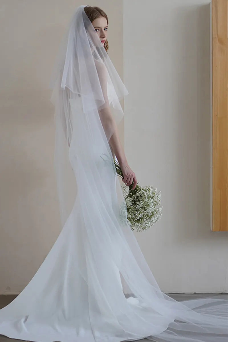 Voile de Mariée Long 300cm avec Peigne Intégré