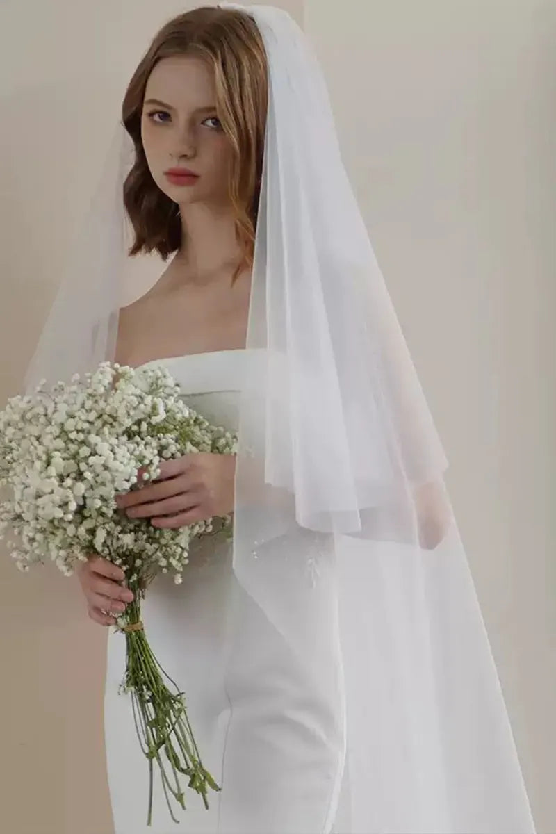 Voile de Mariée Long 300cm avec Peigne Intégré