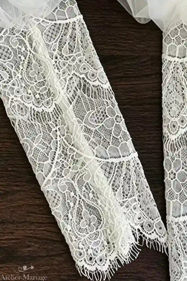Lantern-Shaped Tulle Sleeve for Wedding Dress