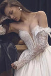 Manches Amovibles Mariage Dentelle & Nœud Satin | Style Coquette