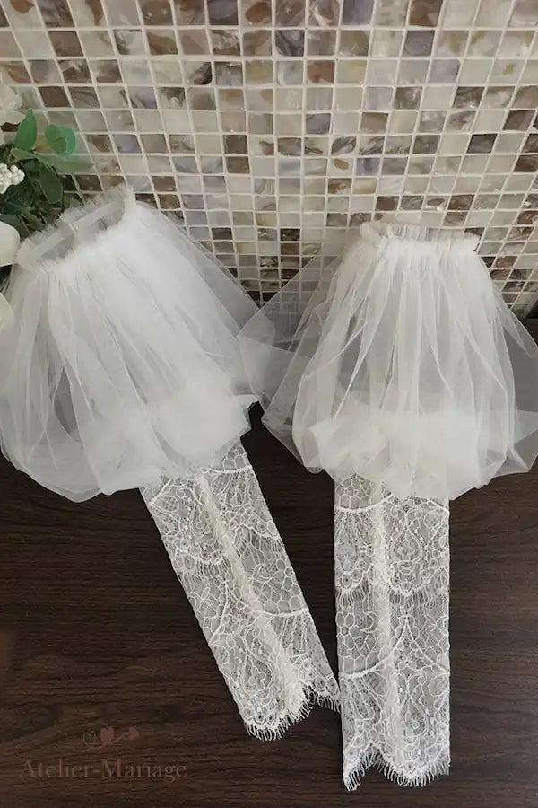 Lantern-Shaped Tulle Sleeve for Wedding Dress