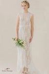 Vintage Illusion Lace Wedding Dress