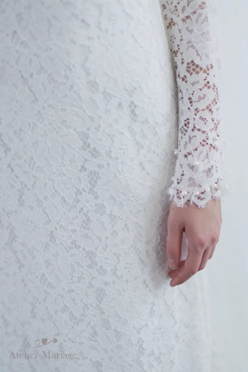 Manches en dentelle de robe de mariée orientale bohème vintage